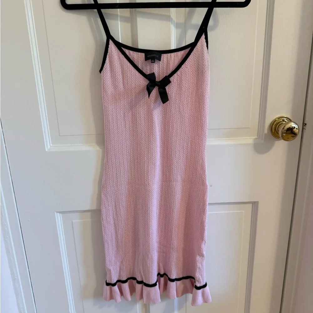 MAJORELE Alessie Mini Dress in Light Baby Pink - Picture 3 of 10